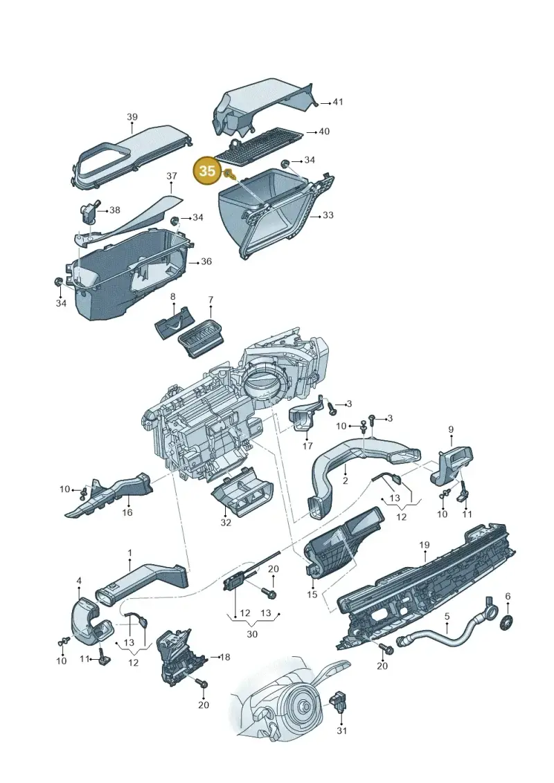 N91237801 — Audi RS Q8 Quattro (2019-) diagram 429819010, position 35
