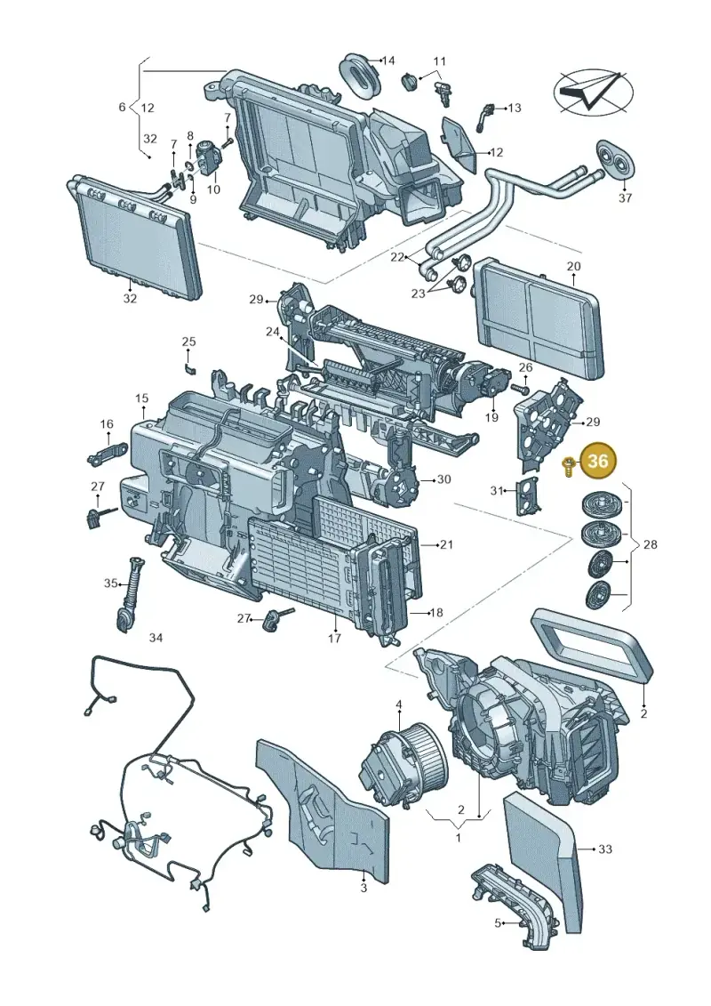 N91237801 — Audi A5 Limo 2.0 (2024-) diagram 859820210, position 36