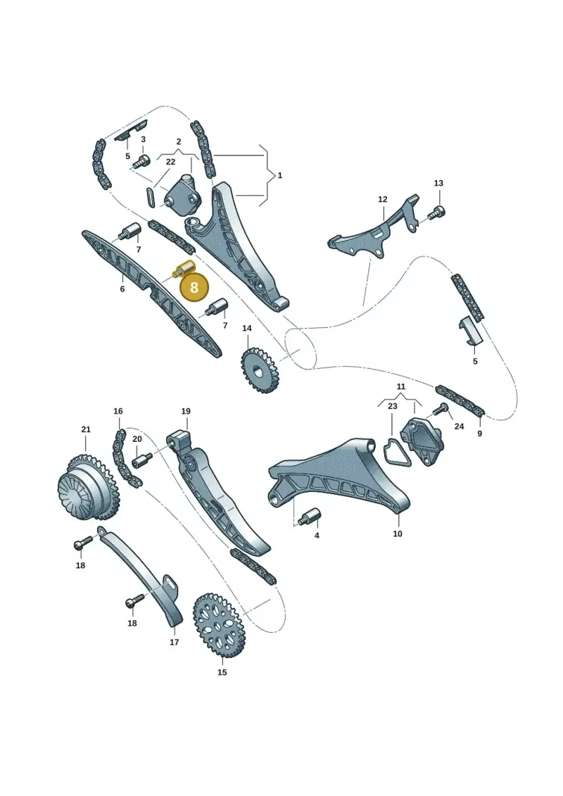 N91238501 — Audi A5 Limo 2.0 (2024-) diagram 849109351, position 8