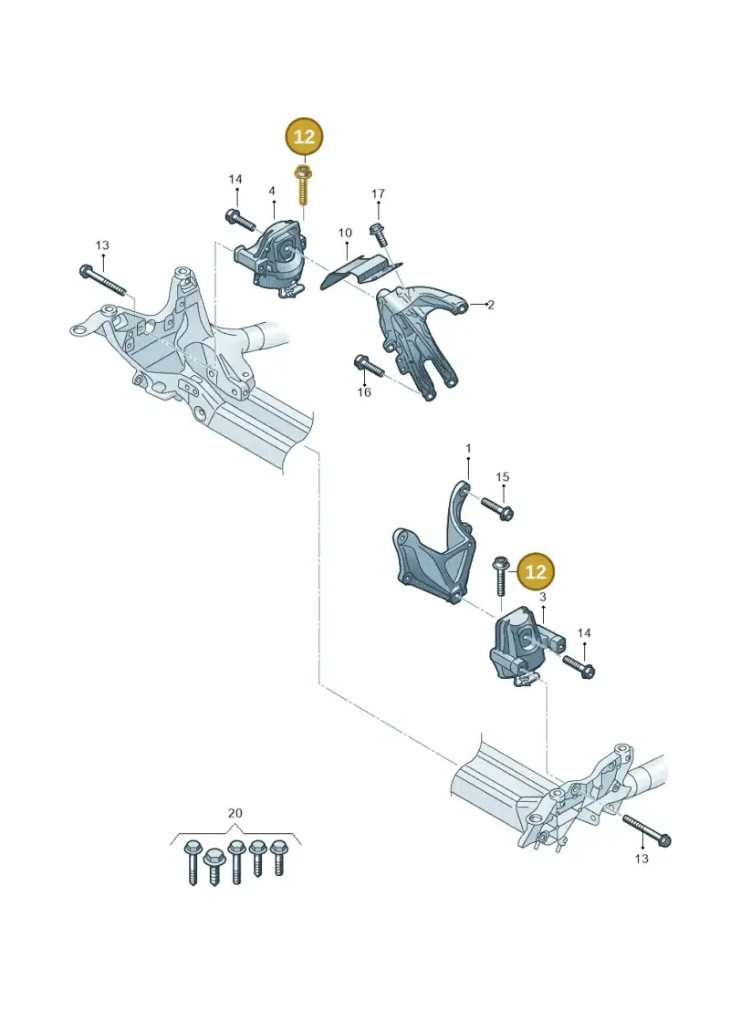 N91246701 — Audi A5 Sportback (2016-2020) diagram 849199100, position 12