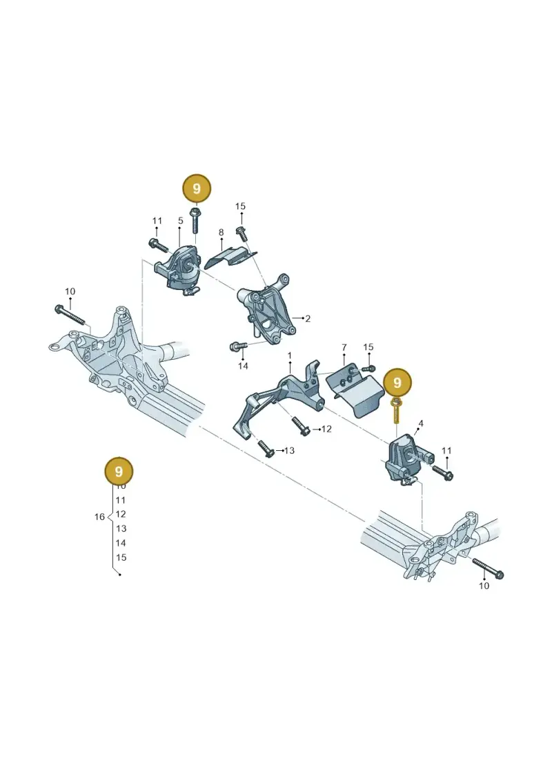 N91246701 — Audi A6 2.0 (2018-) diagram 859199200, position 9