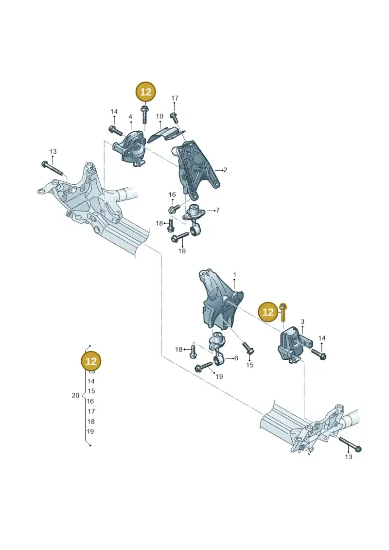 N91246701 — Audi A5 Limo 2.0 (2024-) diagram 849199600, position 12