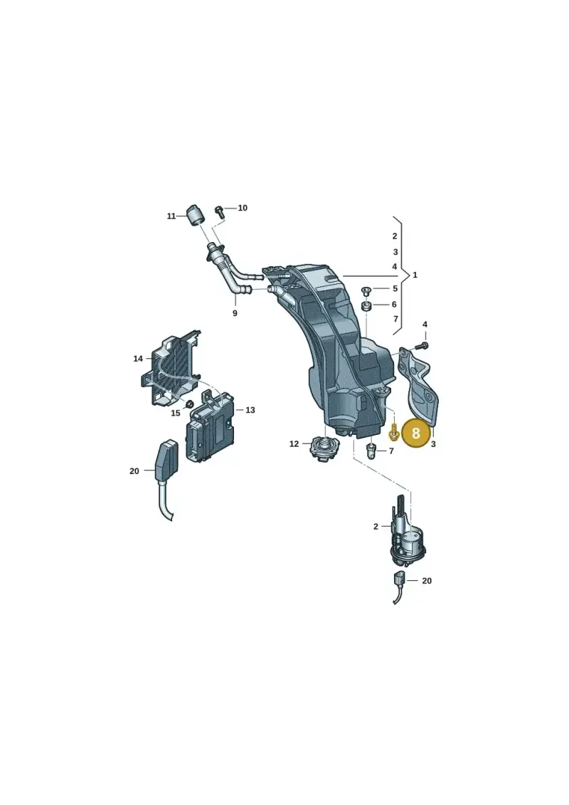 N91247301 — Audi Q8 Quattro 3,0 (2018-) diagram 859201401, position 8