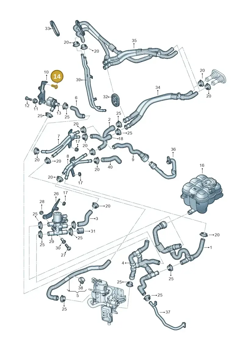 N91253802 — Audi Q8 Quattro 3,0 (2018-) diagram 859265050, position 14