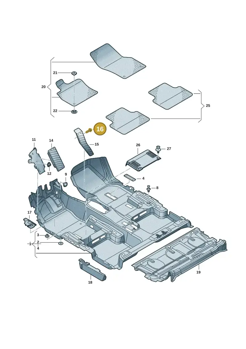 N91255001 — Audi RSQ3 Sportback (2019-2024) diagram f3z863000, position 16