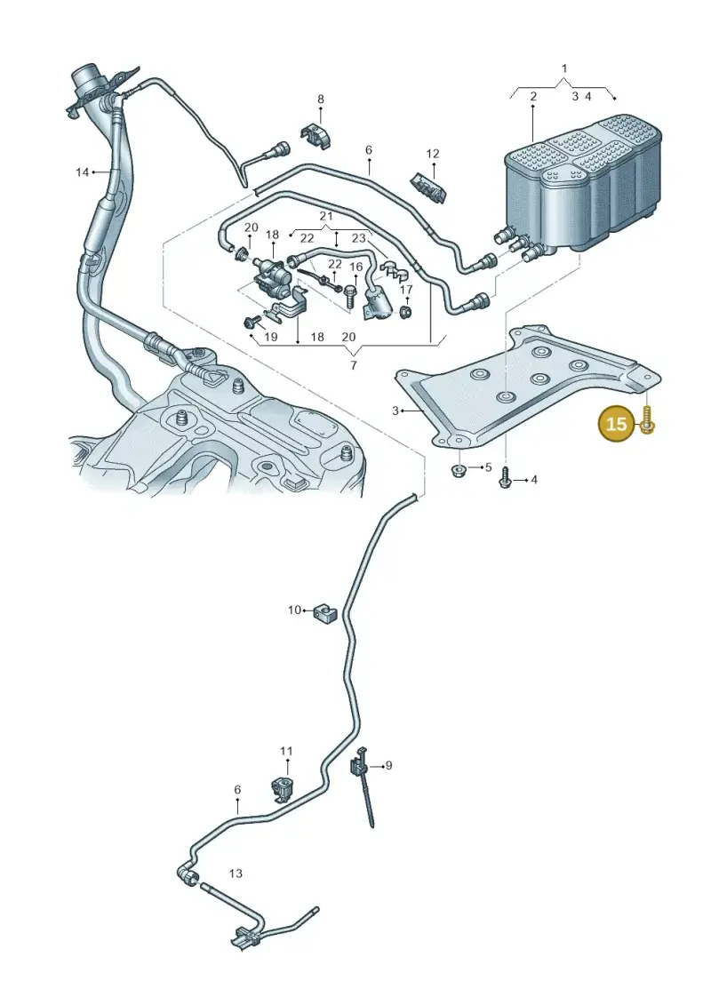 N91264001 — Audi RS7 Sportback (2019-) diagram 430201850, position 15
