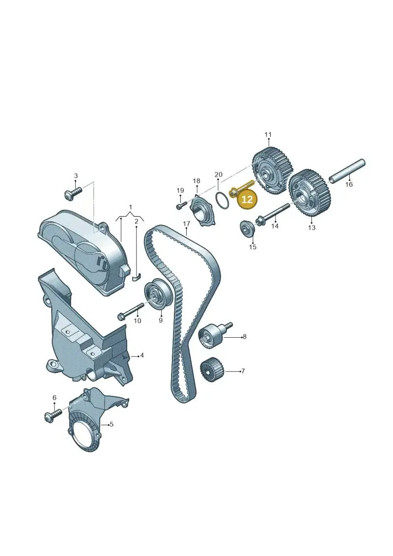 N91264601 — Audi A3 Sportback (2019-2021) diagram 708109270, position 12