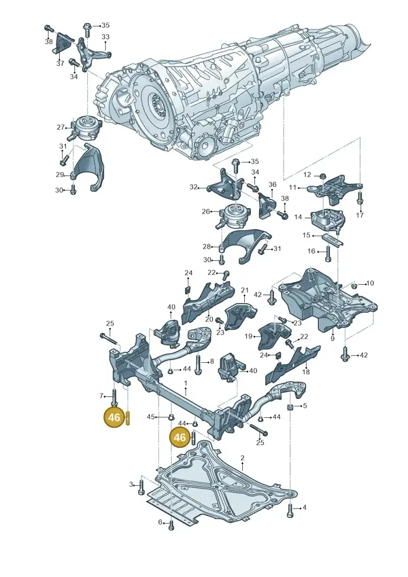 N91273001 — Audi Q8 Quattro 3,0 (2018-) diagram 859399800, position 46