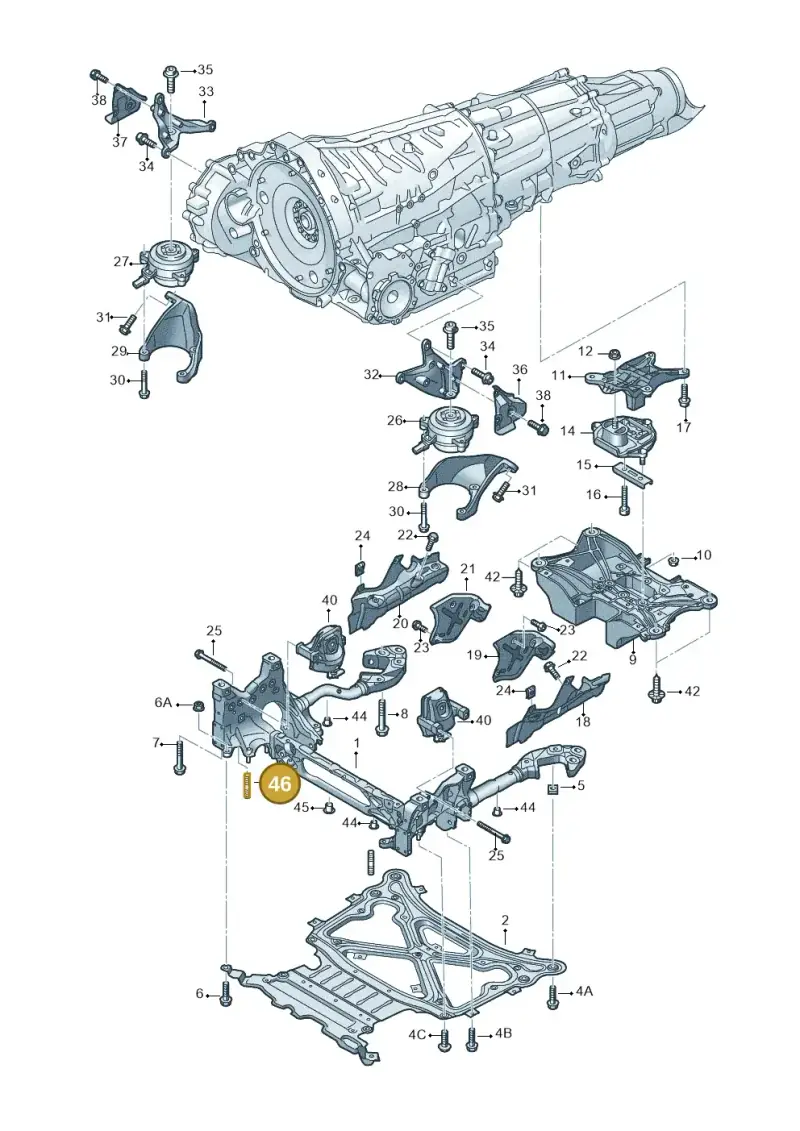 N91273001 — Audi RS Q8 Quattro (2019-) diagram 859399850, position 46