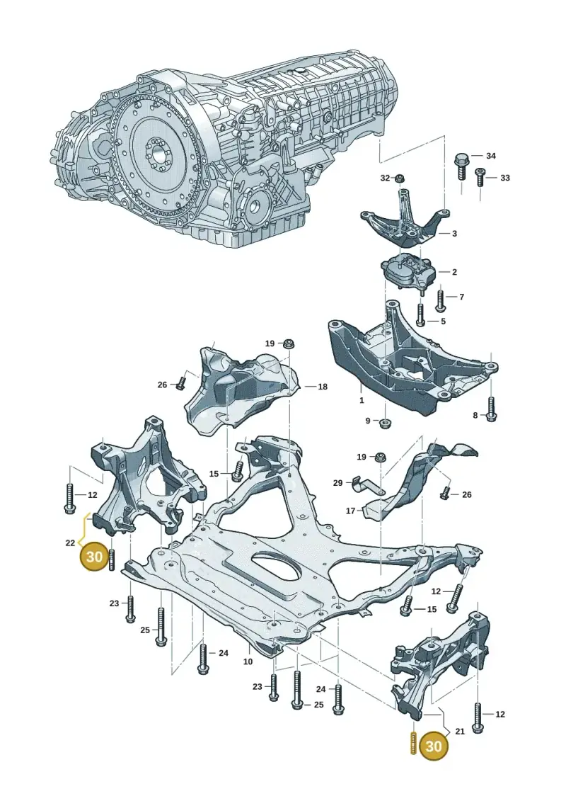 N91273001 — Audi A5 Limo 2.0 (2024-) diagram 8wk399100, position 30
