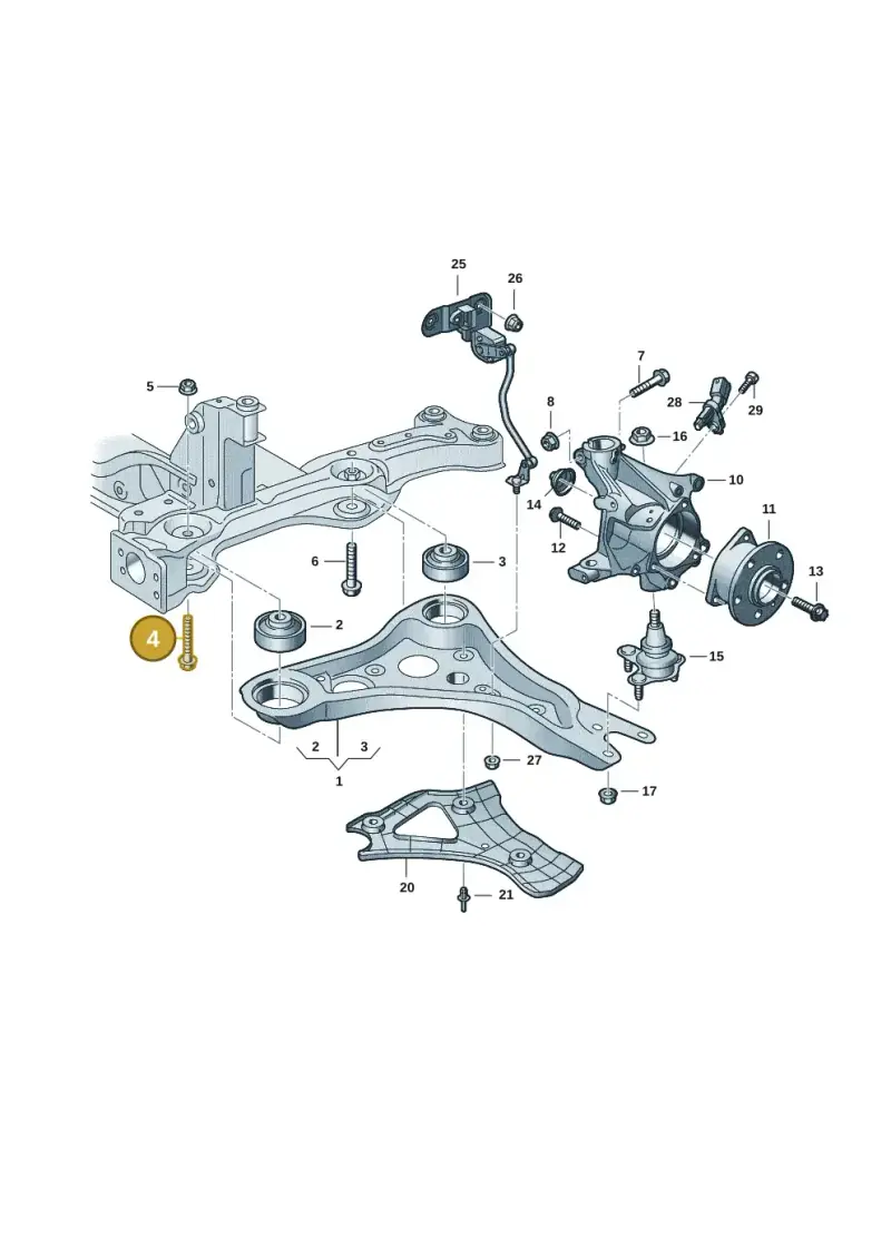 N91296401 — Audi Q4 Sportback (2021-2022) diagram 89a407000, position 4