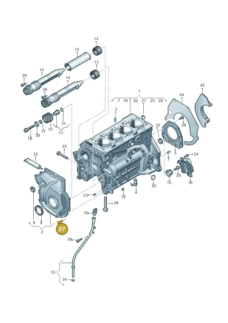 N91307701 — Audi A3 Sportback (2016-2020) diagram 725103050, position 27