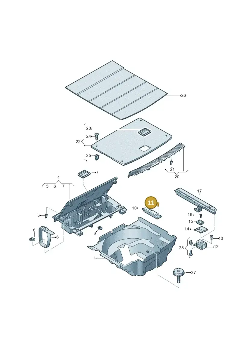 N98911503 — Audi A5 Sportback (2016-2020) diagram 897863850, position 11
