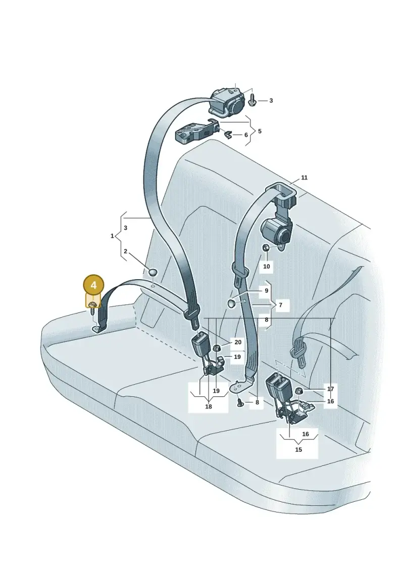 N98926102 — Audi A5 Limo 2.0 (2024-) diagram 8wh857700, position 4
