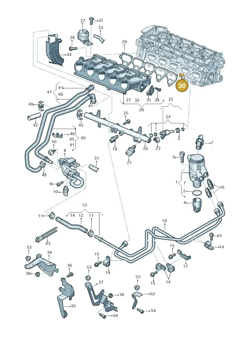 WHT000041 — Audi RS3 Sportback (2015-2016) diagram 858133340, position 30