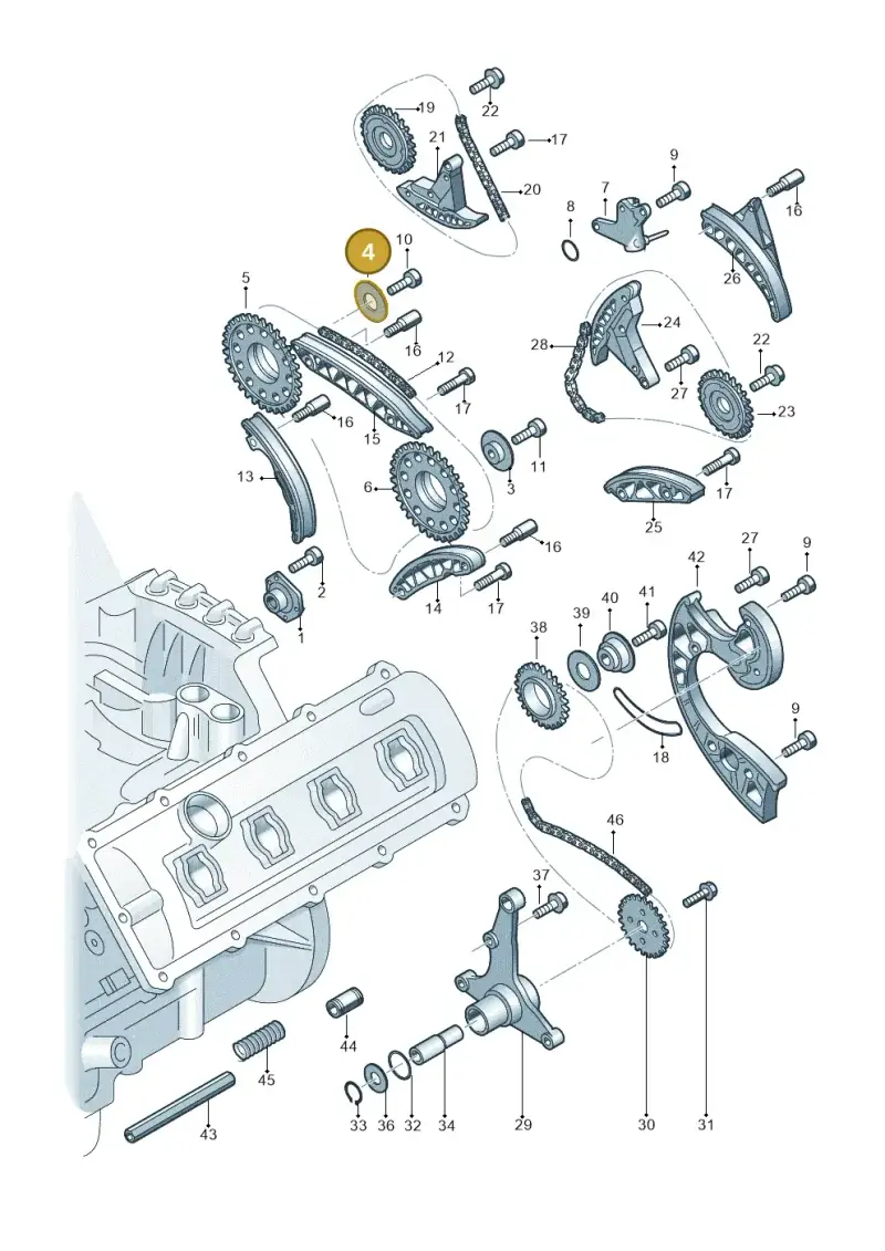 WHT000124 — Audi A8L qu. 3.0 TDI (2013-2018) diagram 771109820, position 4