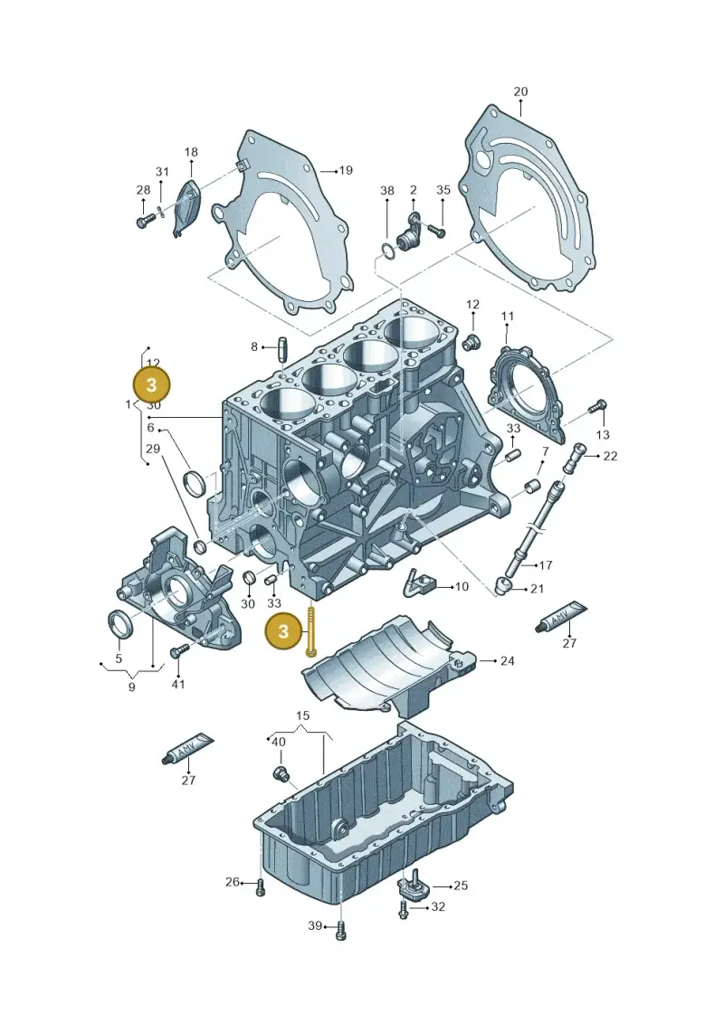 WHT000134 — Audi A3 Sportback (2008-2013) diagram 412103000, position 3