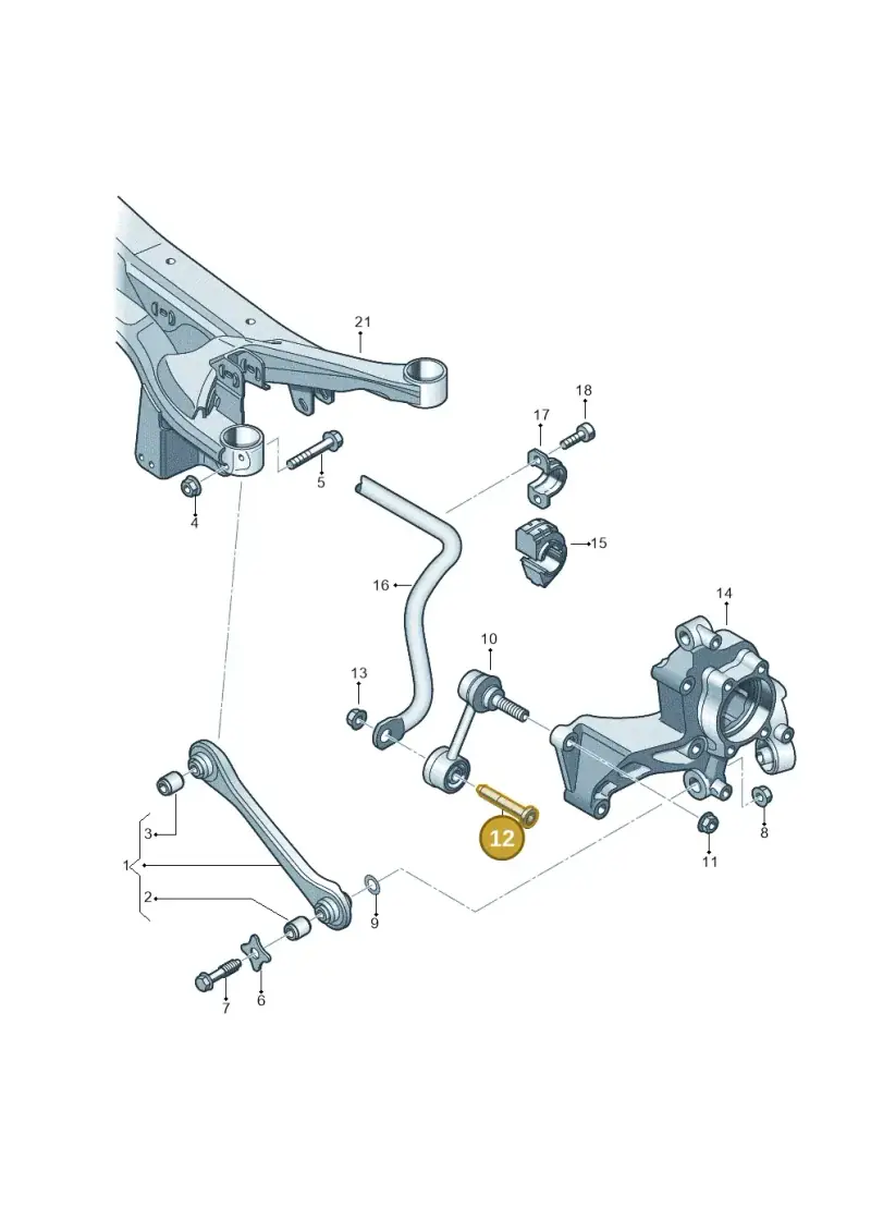 WHT000226 — Audi RSQ3 qu. 2.5 (2013-2018) diagram 460501300, position 12