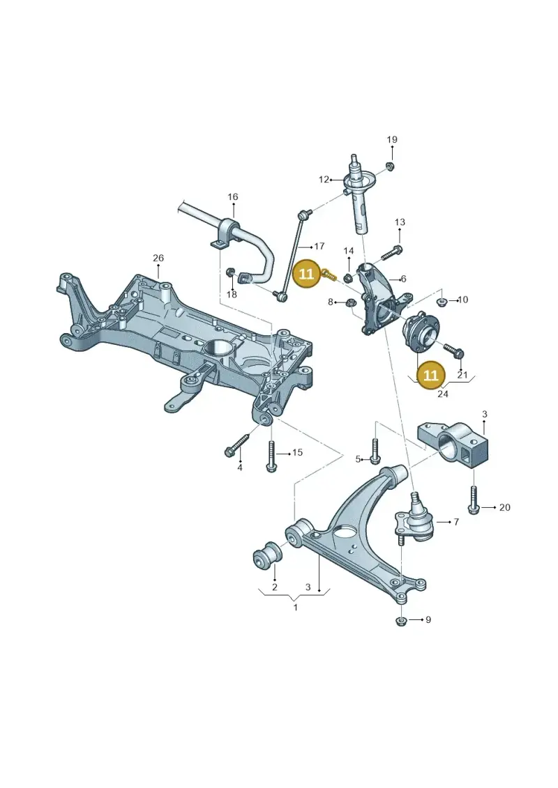 WHT000237 — Audi Q3 1.4 (2016-) diagram 460407000, position 11