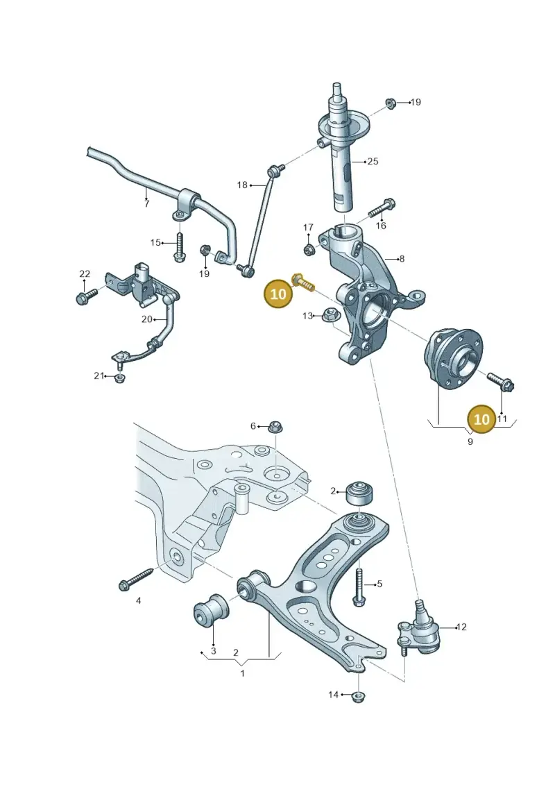 WHT000237 — Audi A3 Sportback (2016-2020) diagram 746407000, position 10
