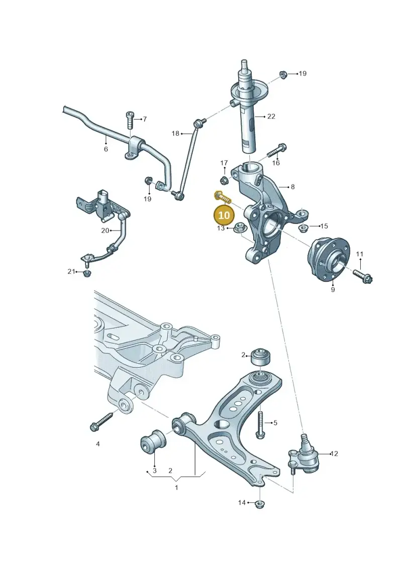 WHT000237 — Audi A3 Cabrio (2016-2020) diagram 778407000, position 10