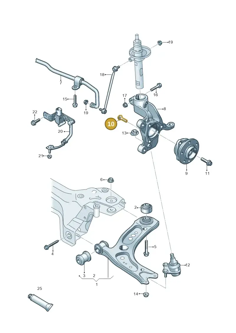 WHT000237 — Audi Q3 quattro (2018-2019) diagram 827407000, position 10