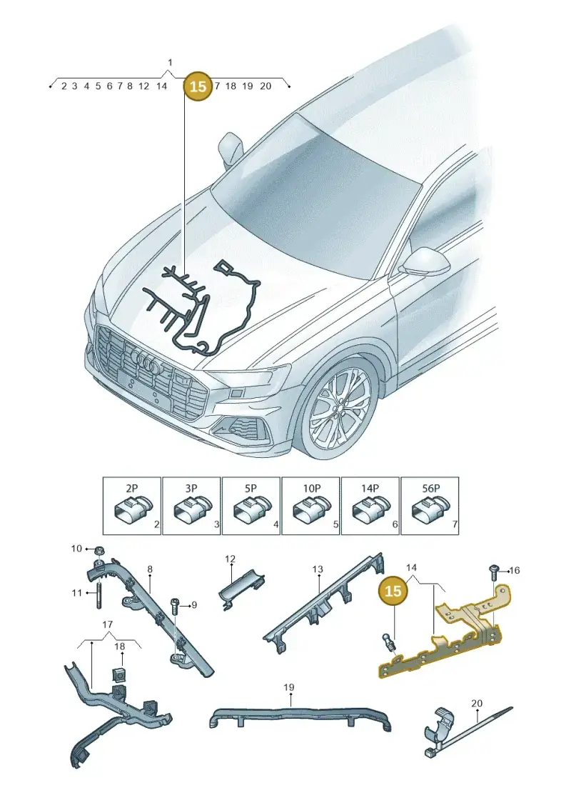 WHT000341 — Audi Q8 Quattro 3,0 (2018-) diagram 429971510, position 15