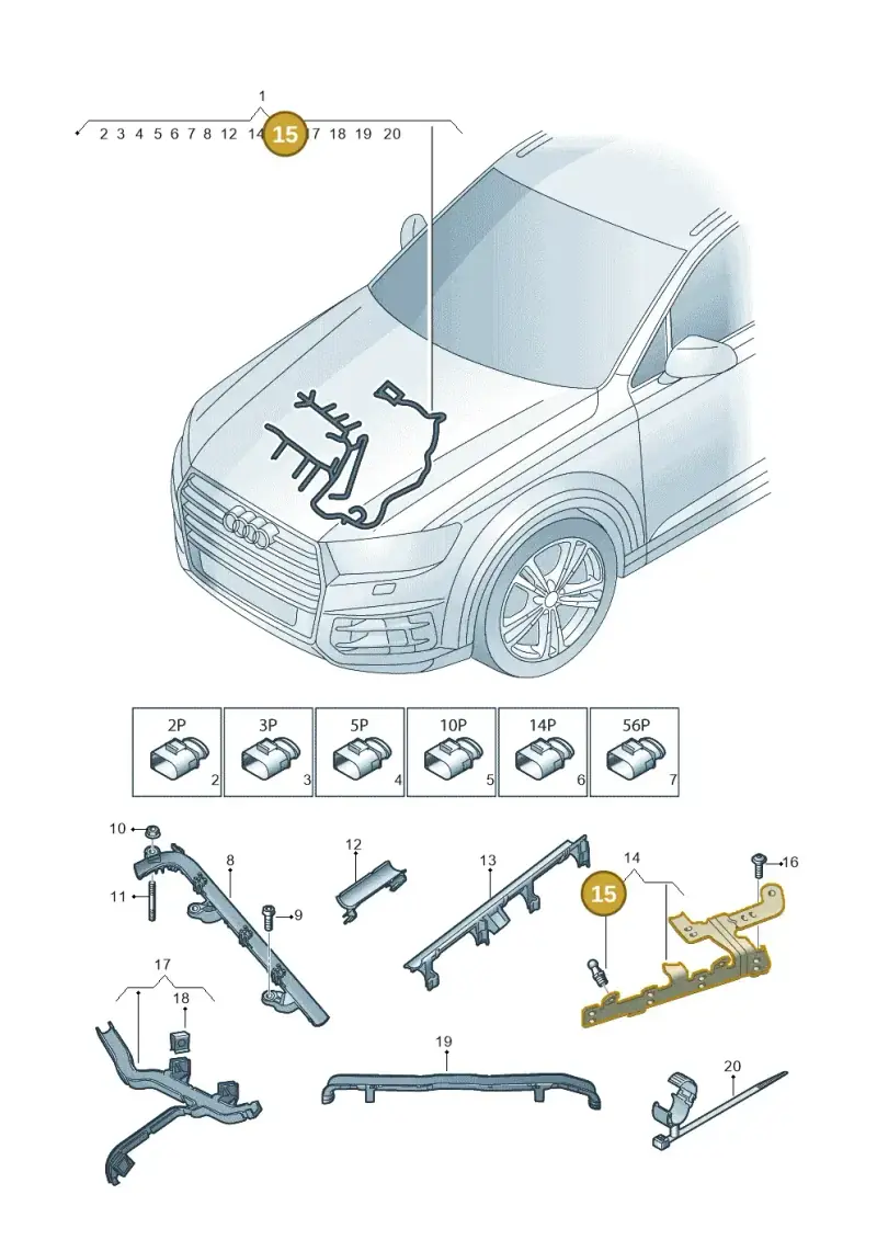 WHT000341 — Audi Q7 qu. 3.0 TDI (2015-2019) diagram 859971510, position 15