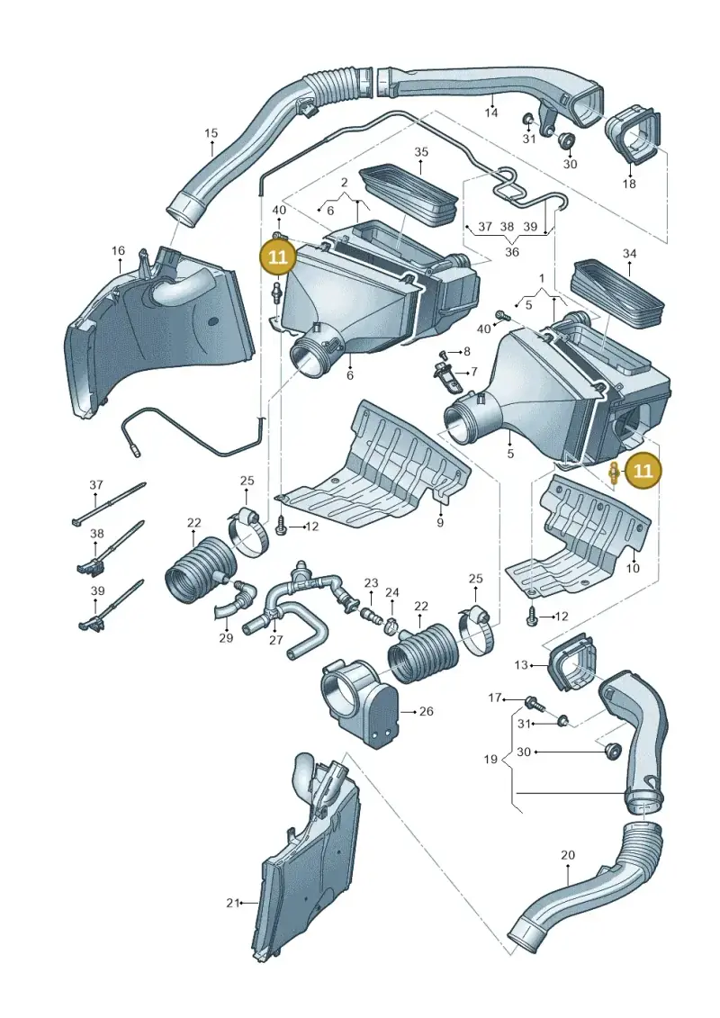 WHT000341 — Audi R8 Spyder (2015-2024) diagram 872133019, position 11