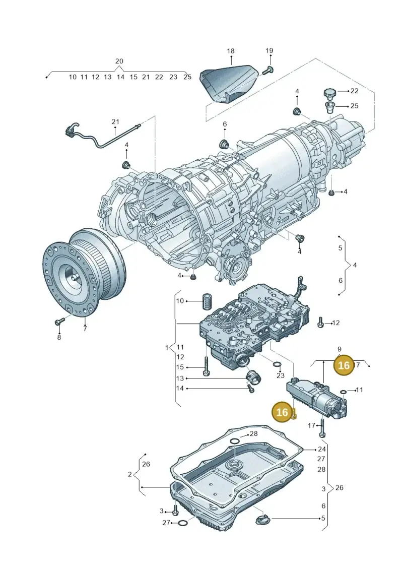 WHT000488 — Audi A4 2.0 (2015-2019) diagram 849325900, position 16