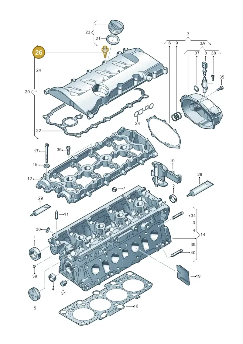 WHT000731A — Audi TT Coupe/Roadster 08> (2007-) diagram 412103450, position 26