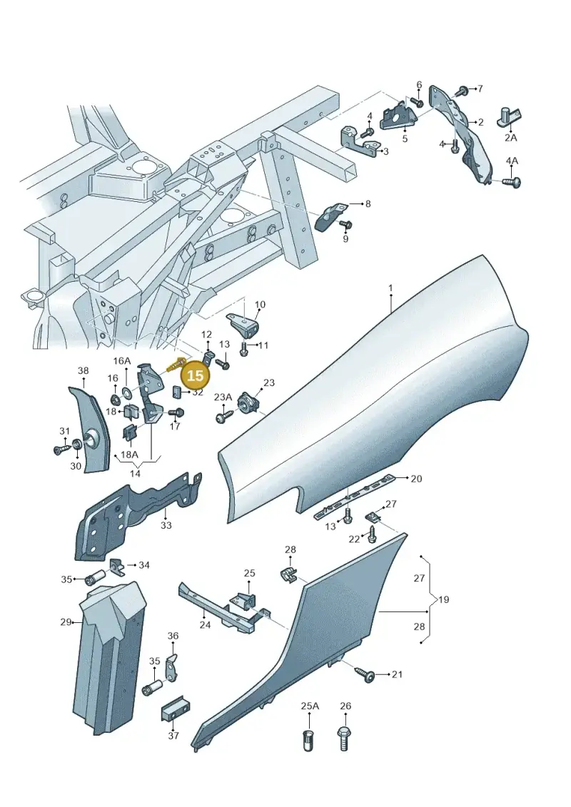 WHT000813 — Audi R8 qu. 5.2 (2012-2015) diagram 618809600, position 15