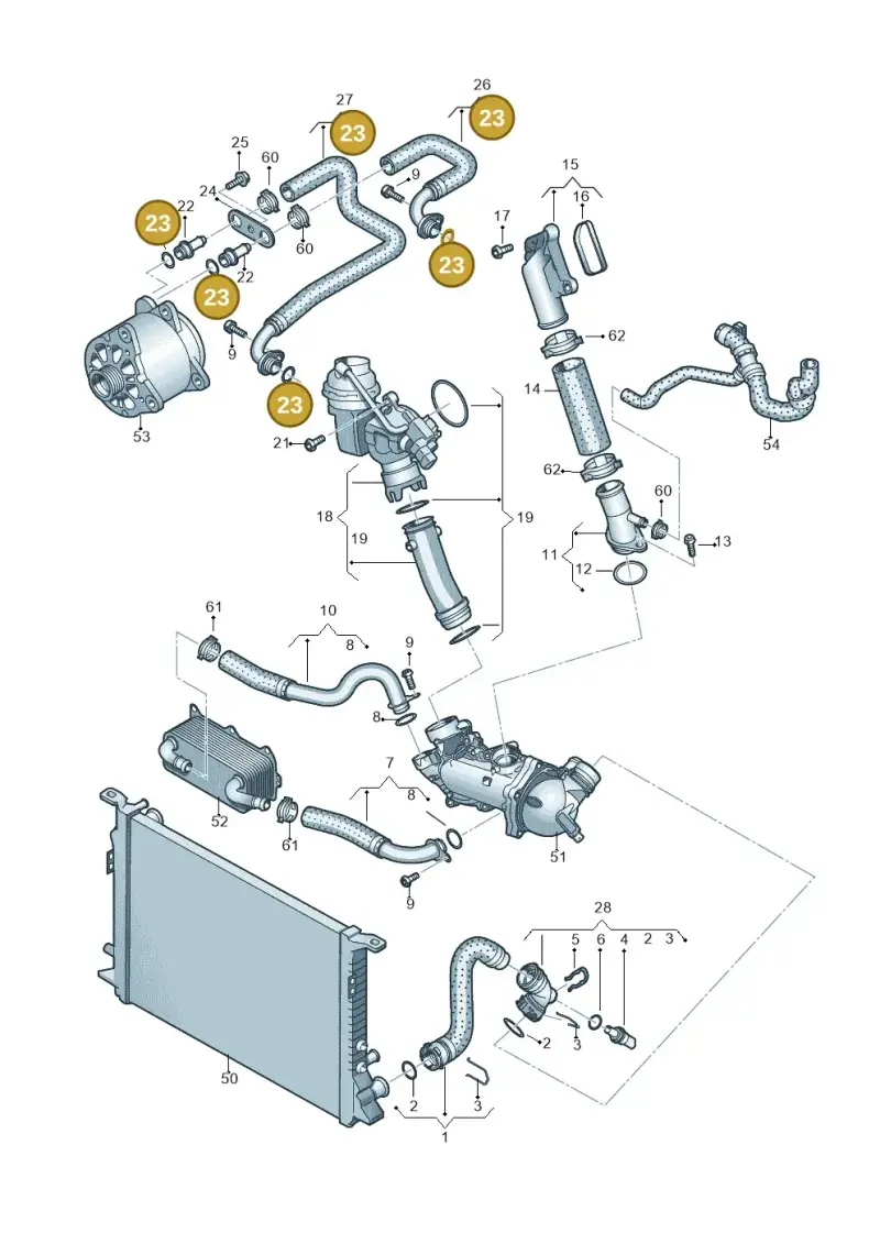 WHT001011 — Audi A7 Sportback (2014-2018) diagram 711121510, position 23