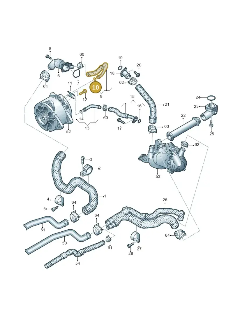 WHT001011A — Audi R8 Spyder (2015-2024) diagram 872121300, position 10