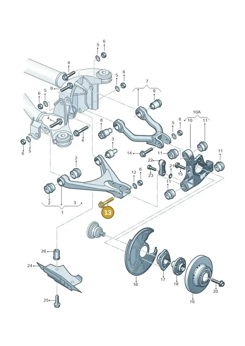 WHT001661 — Audi A6/Wagon/quattro (2001-2004) diagram 260505350, position 13