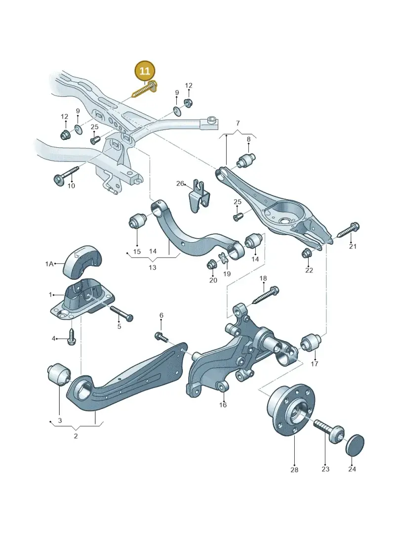 WHT001761 — Audi A3 Sportback (2019-2021) diagram 827505005, position 11