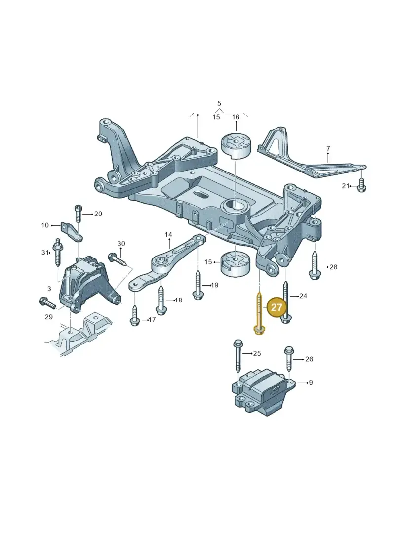 WHT001914 — Audi TTRS Plus Coupe (2009-2014) diagram 676199100, position 27