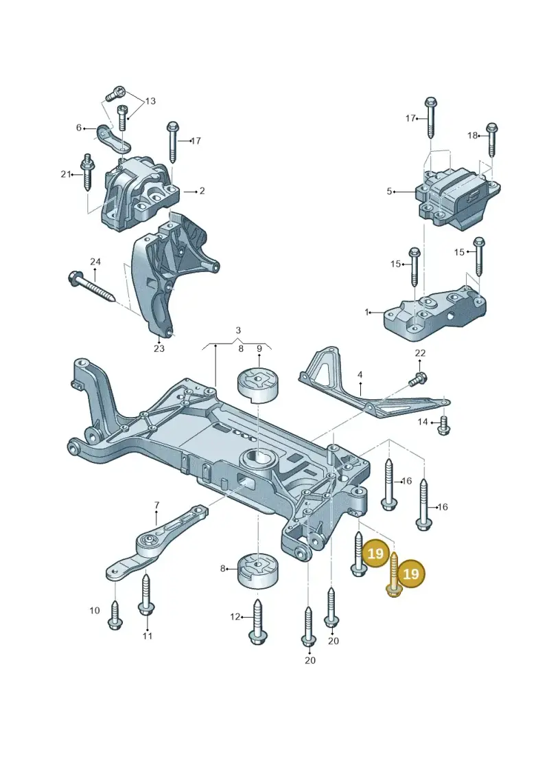 WHT001914 — Audi TTS Coupe 2.0 (2010-2014) diagram 707199250, position 19