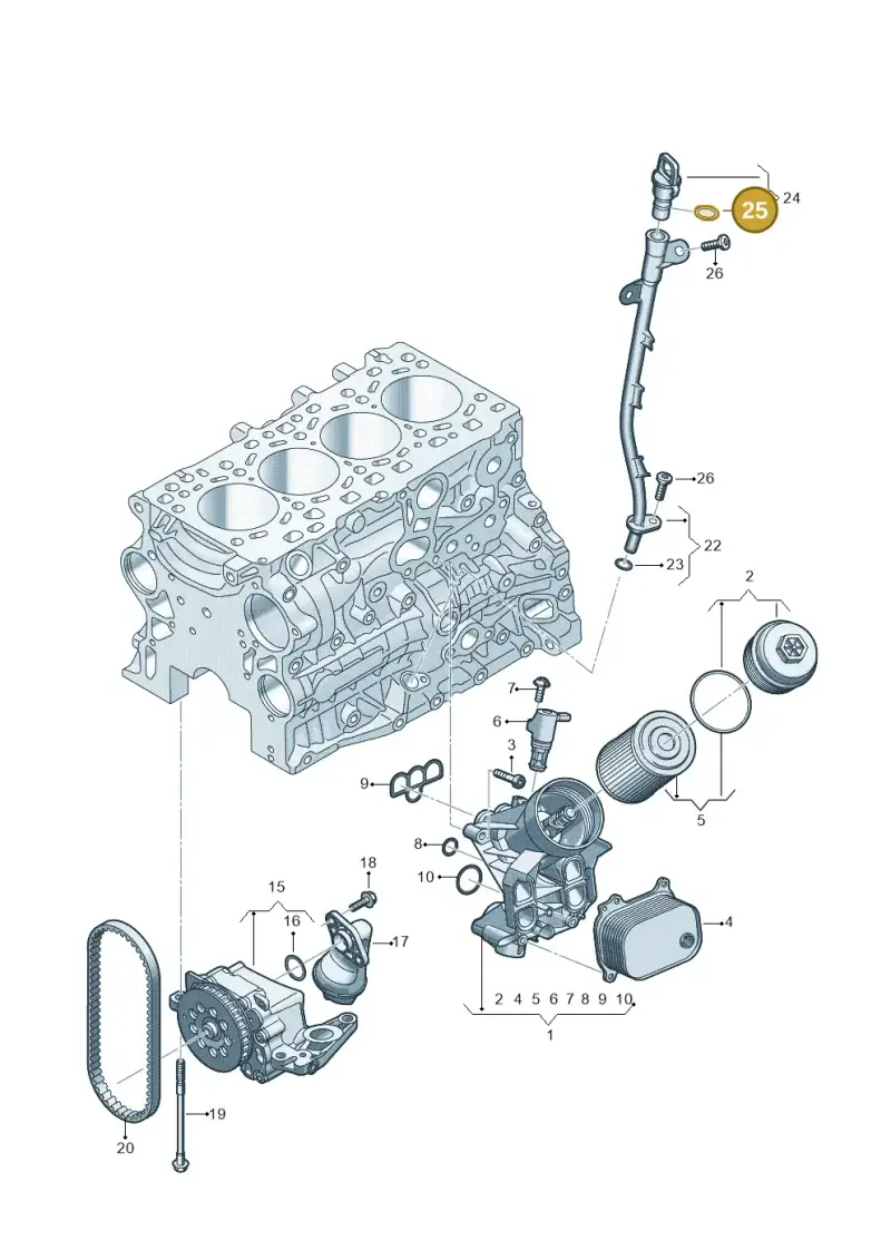 WHT001969 — Audi A5 Limo 2.0 (2024-) diagram 8wh115500, position 25