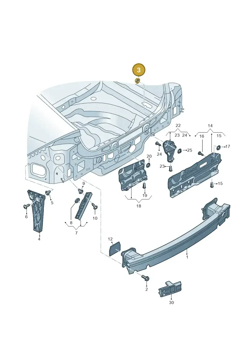 WHT002005 — Audi A7 Sportback (2018-) diagram 435807500, position 3