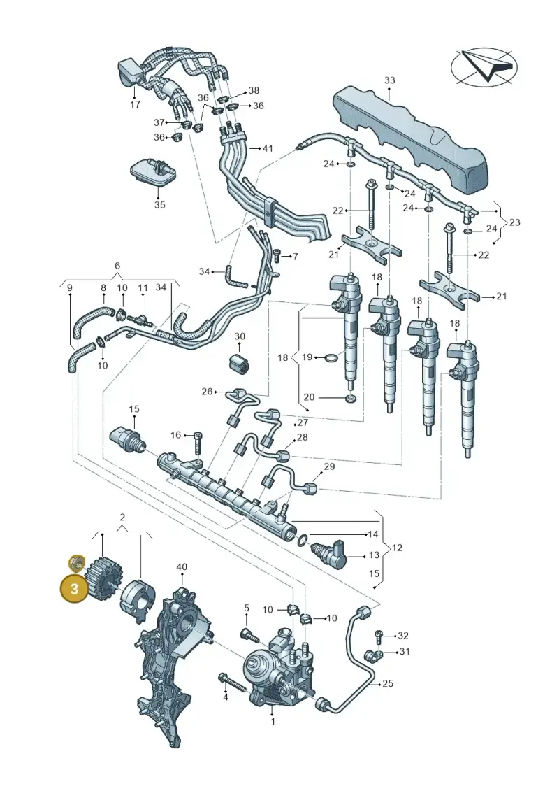 WHT002244 — Audi A5 Limo 2.0 (2024-) diagram 430130650, position 3