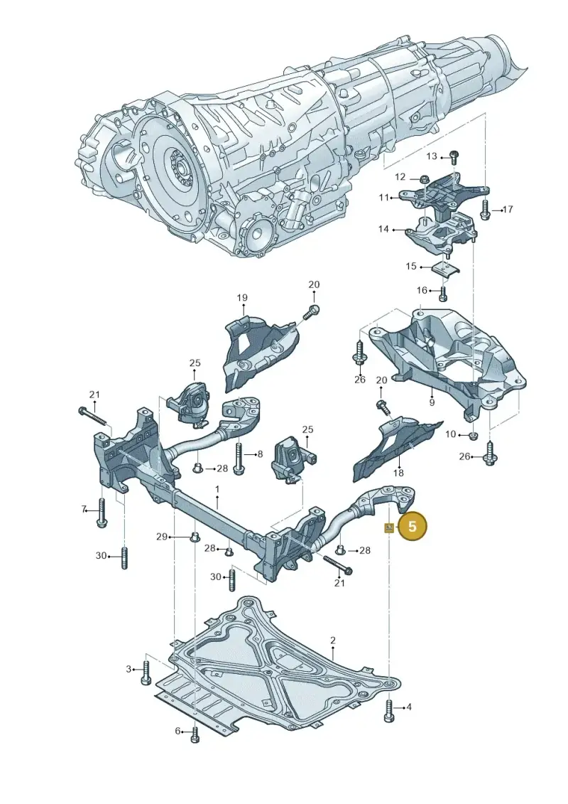 WHT002305 — Audi Q8 Quattro 3,0 (2018-) diagram 859399700, position 5