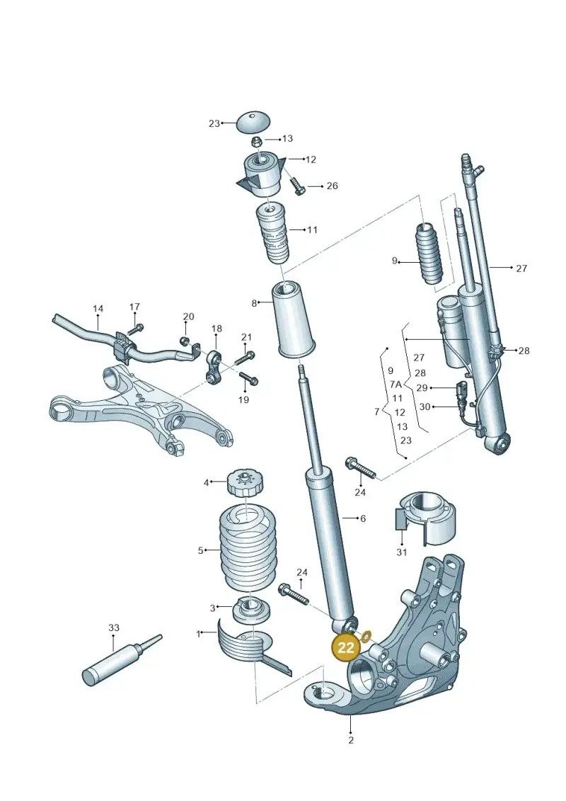 WHT002389 — Audi RS6 Avant (2013-2018) diagram 695511000, position 22