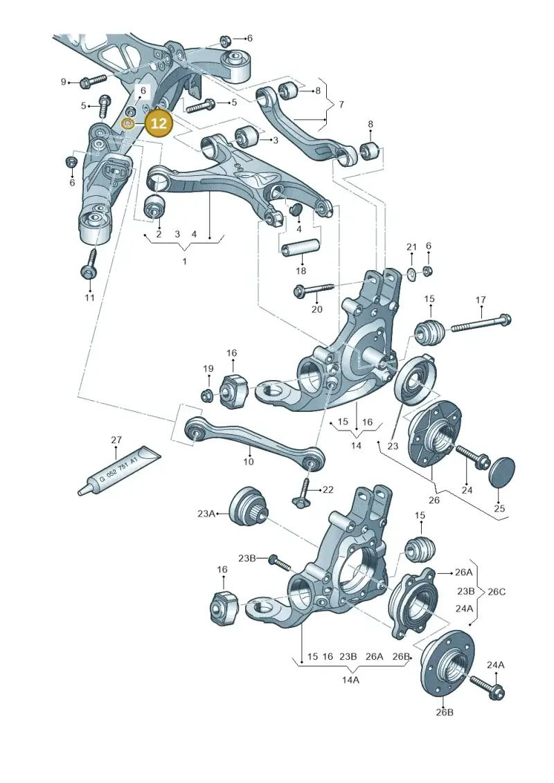 WHT002492 — Audi Q5 qu. 2.0 TDI (2012-2017) diagram 620505050, position 12