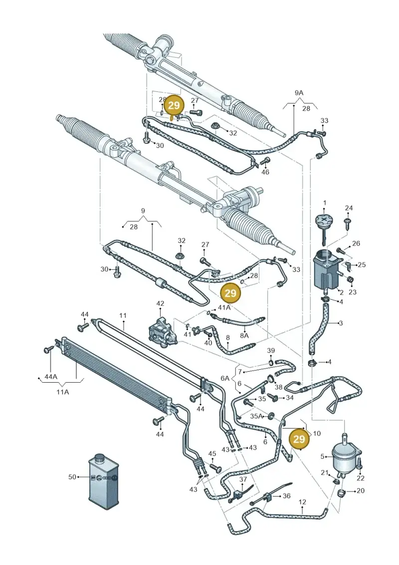 WHT002666 — Audi A8L qu. 3.0 TDI (2013-2018) diagram 696422700, position 29