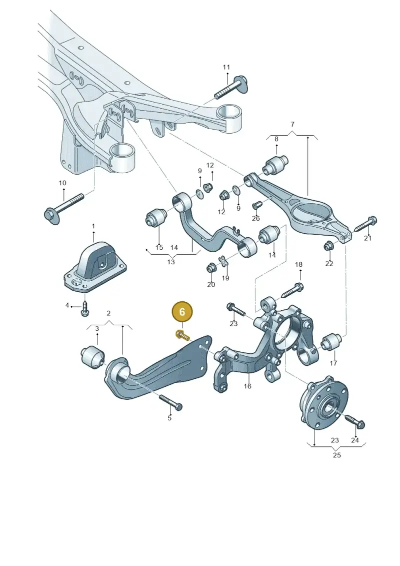 WHT003468 — Audi A3/S3/quattro (2005-2007) diagram 412505300, position 6