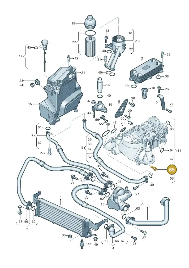WHT003868 — Audi RS6 Avant qu.5.0 (2007-2010) diagram 641115000, position 65