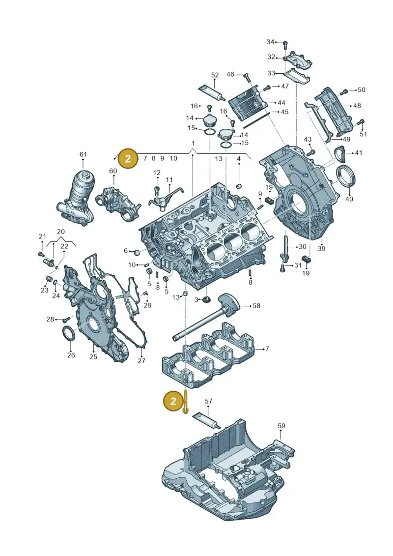 WHT003959 — Audi A6 2.0 (2018-) diagram 897103054, position 2