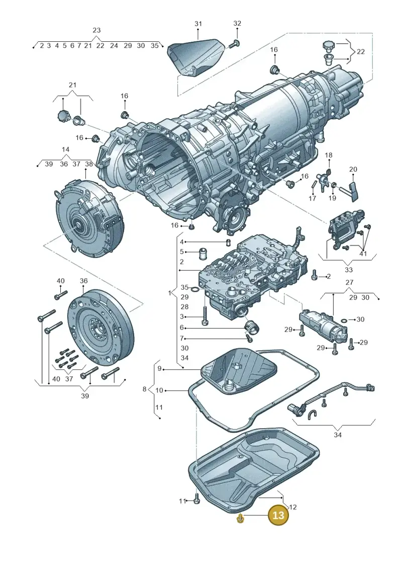 WHT004072 — Audi A8L qu. 3.0 TDI (2013-2018) diagram 647325840, position 13