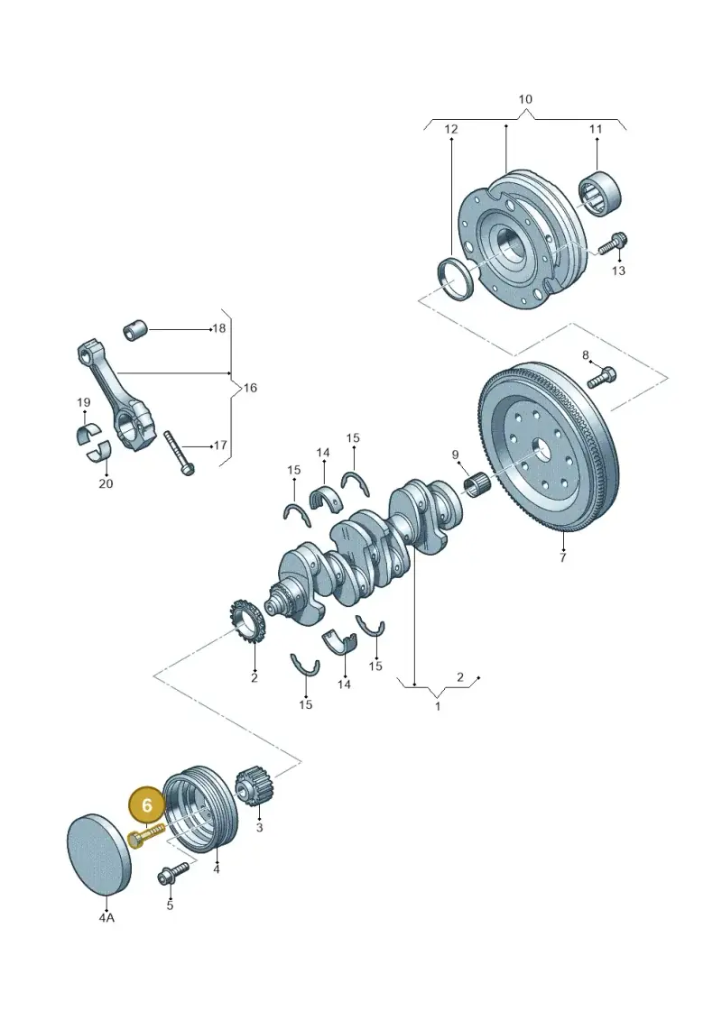 WHT004573 — Audi A4 Av. Allroad (2008-2016) diagram 636105500, position 6